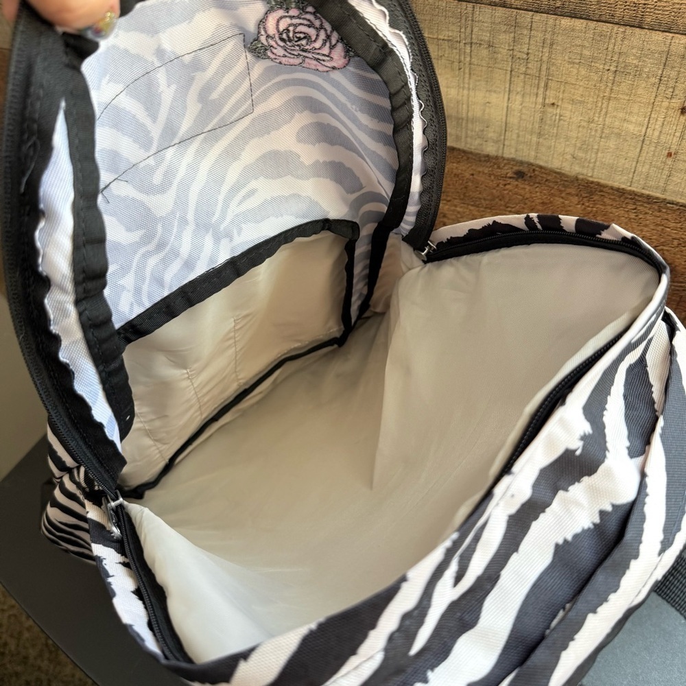 NWOT Trans by Jansport Overt Zebra Rose Print Backpack - Picture 7 of 8